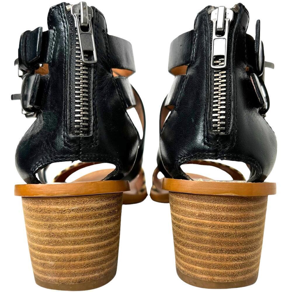 MADEWELL the Lora Leather Ankle Wrap Sandal in Black and Cream Women’s Size 6 - Picture 8 of 11